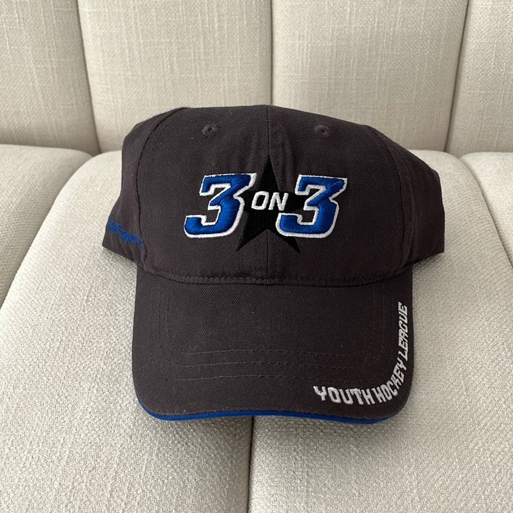 3 on 3 youth hockey dad hat